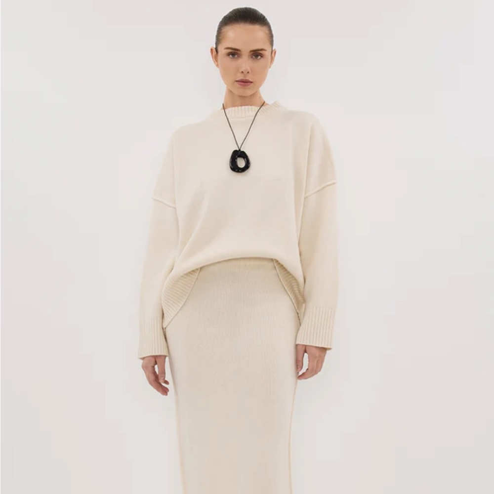 DISSH Paige cream wool knit jumper